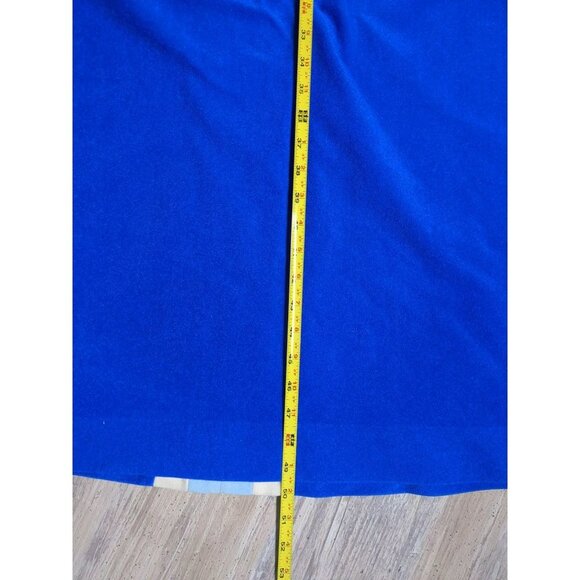 Vanity Fair Robe Housecoat MCM Vintage 60s Velour Blue Granny Core Zip Size 14 - Picture 7 of 7